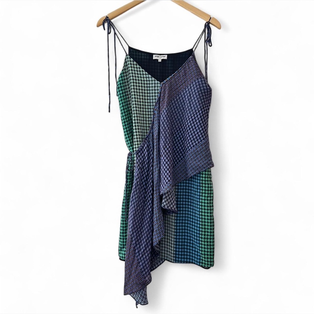 Opening Ceremony Blue and Green Asymmetrical Sundress